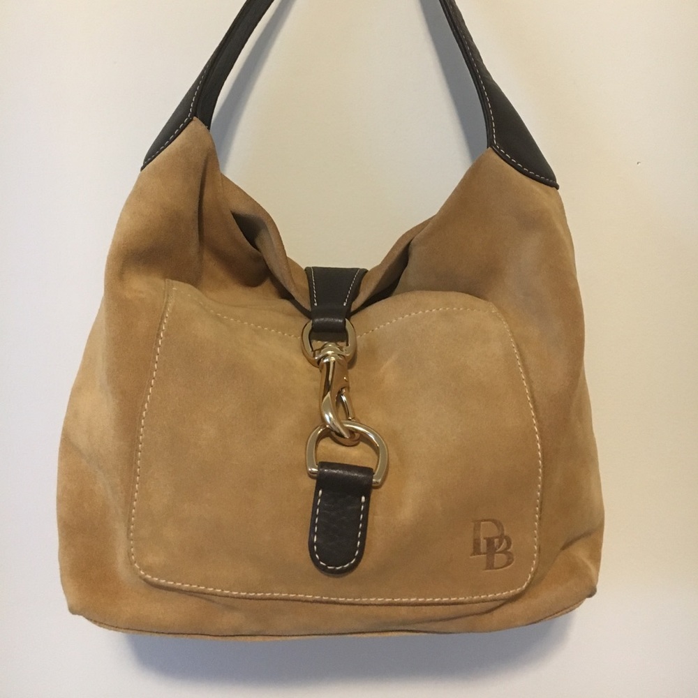 Dooney & Bourke Tan Suede Hobo Bag